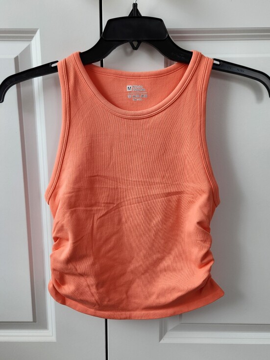Tops - Cropped Stretchy Tank With Ruched Sides NWOT (Fits Like S Imo)